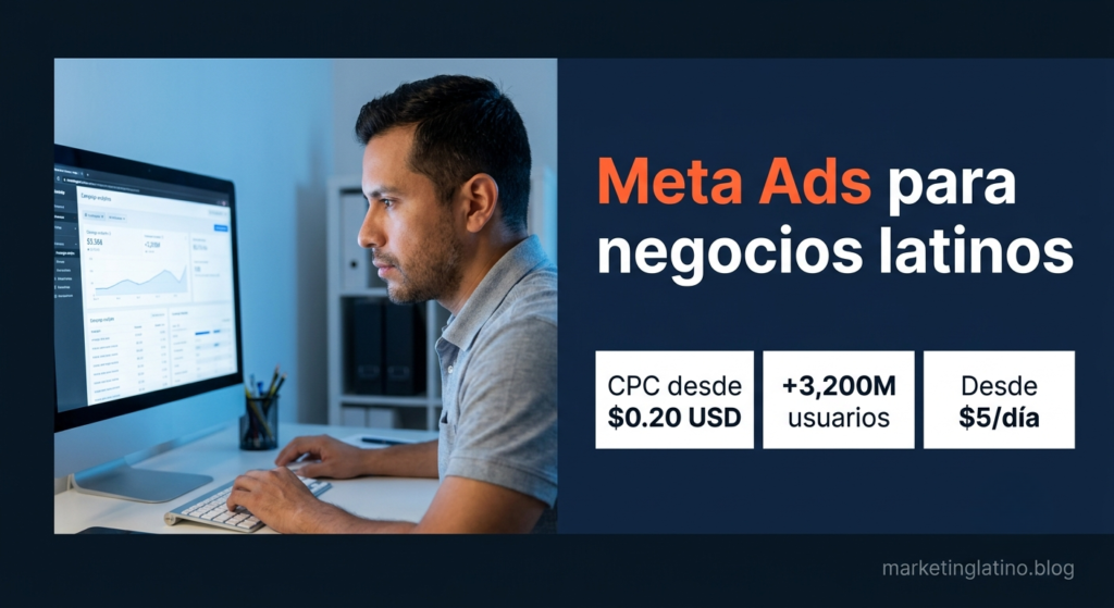 Guía de Meta Ads para negocios latinos pequeños en Facebook e Instagram con costos y estrategias 2026