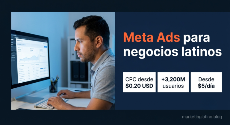 Guía de Meta Ads para negocios latinos pequeños en Facebook e Instagram con costos y estrategias 2026