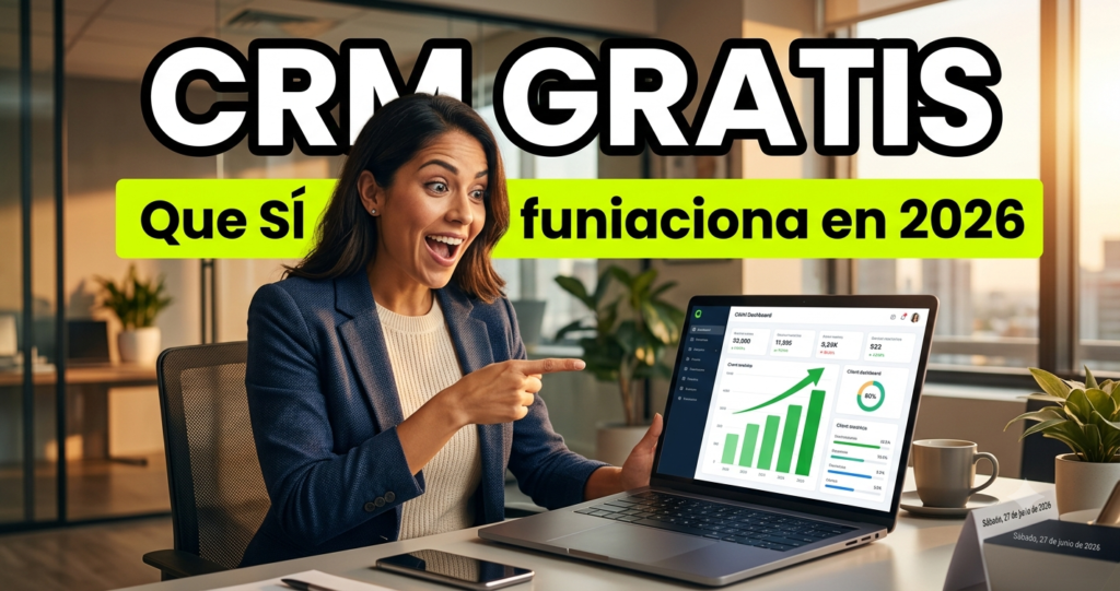 Infografía comparativa de los mejores CRM gratuitos para negocios pequeños en 2026